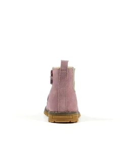 Leder-Chelsea-Boots in Rosa