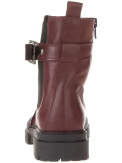 Leder-Chelsea-Boots in Rot