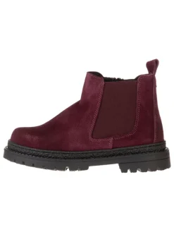 Leder-Chelsea-Boots in Rot