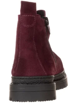 Leder-Chelsea-Boots in Rot