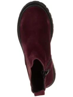 Leder-Chelsea-Boots in Rot