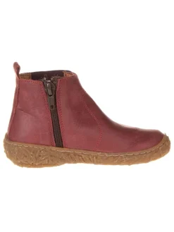 Leder-Chelsea-Boots in Rot