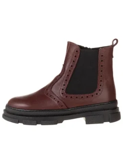 Leder-Chelsea-Boots in Rot