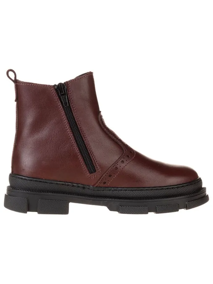 Leder-Chelsea-Boots in Rot