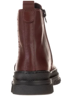 Leder-Chelsea-Boots in Rot