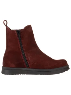 Leder-Chelsea-Boots in Rot