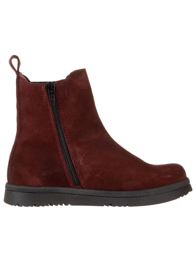 Leder-Chelsea-Boots in Rot