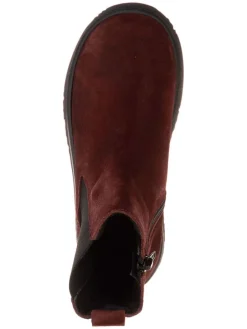 Leder-Chelsea-Boots in Rot