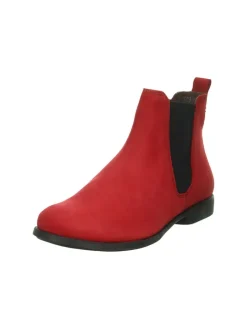 Leder-Chelsea-Boots in Rot