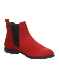 Leder-Chelsea-Boots in Rot