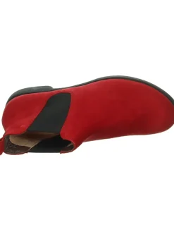 Leder-Chelsea-Boots in Rot