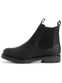 Leder-Chelsea-Boots in Schwarz