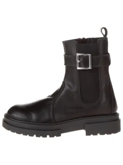 Leder-Chelsea-Boots in Schwarz