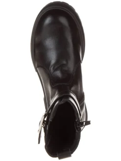 Leder-Chelsea-Boots in Schwarz