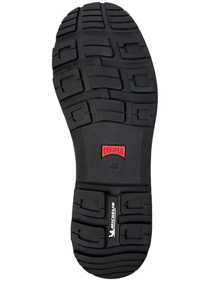 Leder-Chelsea-Boots in Schwarz/ Hellbraun