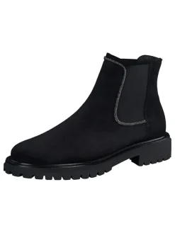 Leder-Chelsea-Boots in Schwarz