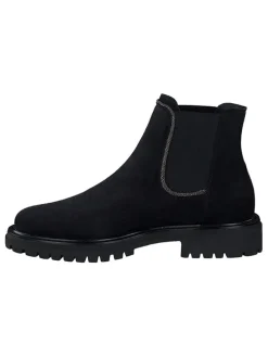 Leder-Chelsea-Boots in Schwarz