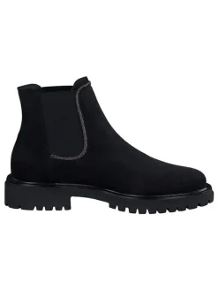 Leder-Chelsea-Boots in Schwarz