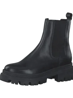 Leder-Chelsea-Boots in Schwarz
