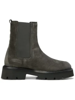 Leder-Chelsea-Boots in Schwarz