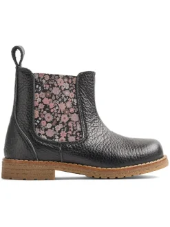 Leder-Chelsea-Boots in Schwarz