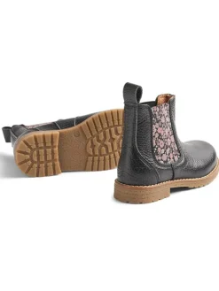 Leder-Chelsea-Boots in Schwarz