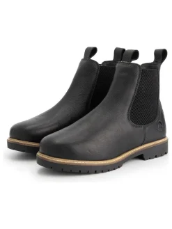 Leder-Chelsea-Boots in Schwarz