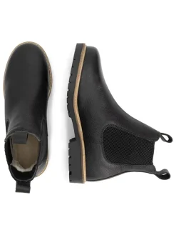 Leder-Chelsea-Boots in Schwarz