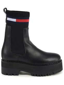 Leder-Chelsea-Boots in Schwarz
