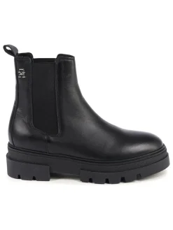Leder-Chelsea-Boots in Schwarz