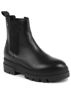 Leder-Chelsea-Boots in Schwarz
