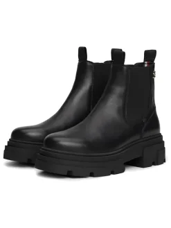 Leder-Chelsea-Boots in Schwarz