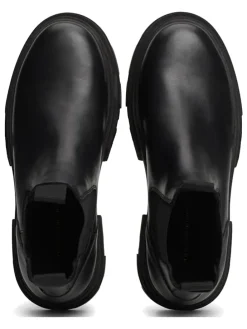 Leder-Chelsea-Boots in Schwarz