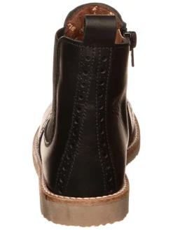 Leder-Chelsea-Boots in Schwarz