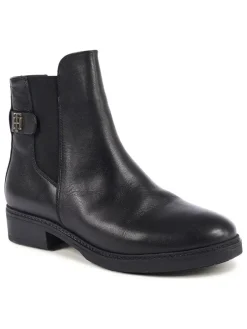 Leder-Chelsea-Boots in Schwarz