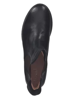 Leder-Chelsea-Boots in Schwarz