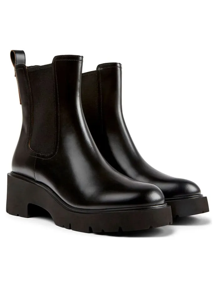 Leder-Chelsea-Boots in Schwarz
