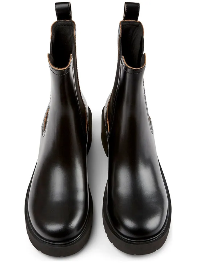 Leder-Chelsea-Boots in Schwarz