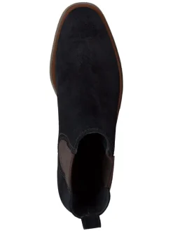 Leder-Chelsea-Boots in Schwarz