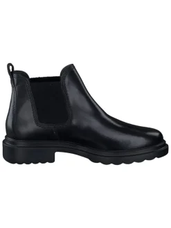 Leder-Chelsea-Boots in Schwarz
