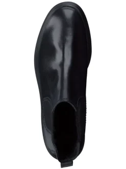 Leder-Chelsea-Boots in Schwarz