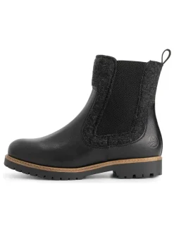 Leder-Chelsea-Boots in Schwarz