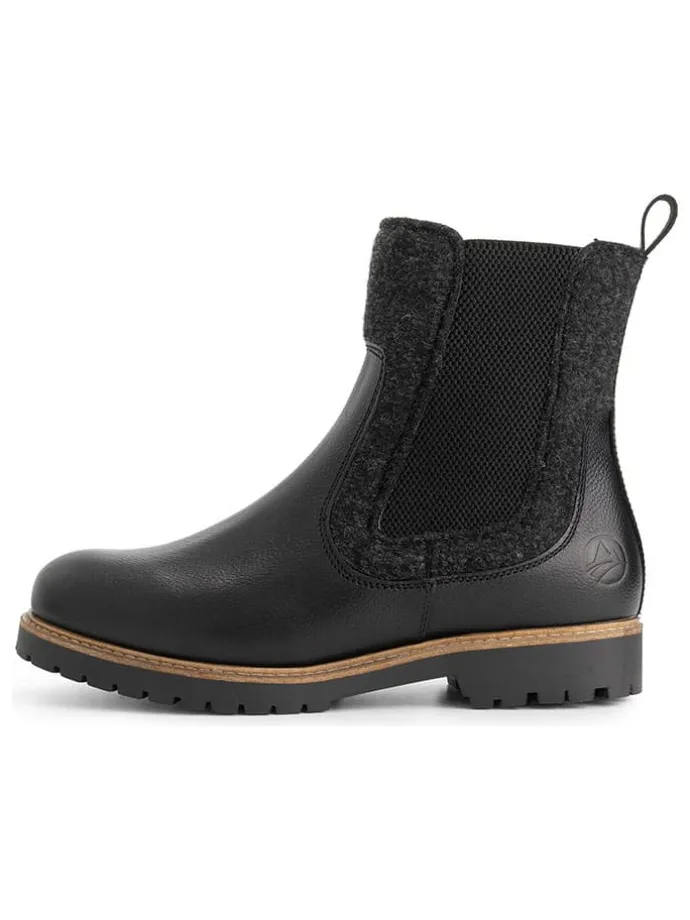 Leder-Chelsea-Boots in Schwarz