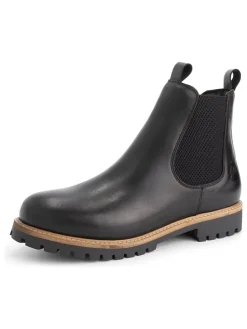 Leder-Chelsea-Boots in Schwarz