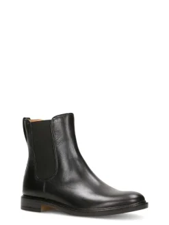 Leder-Chelsea-Boots in Schwarz