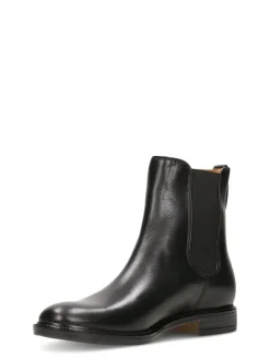 Leder-Chelsea-Boots in Schwarz