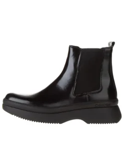 Leder-Chelsea-Boots in Schwarz