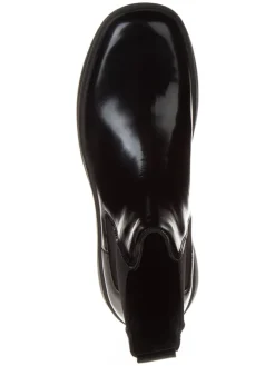 Leder-Chelsea-Boots in Schwarz