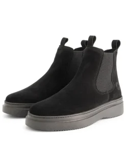 Leder-Chelsea-Boots in Schwarz