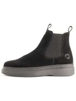 Leder-Chelsea-Boots in Schwarz